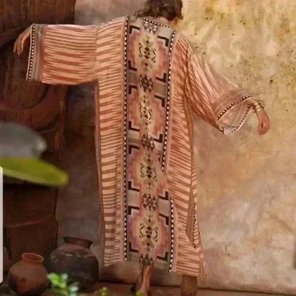 VINTAGE BOHEMIAN ROBE KIMONO - Picture 9 of 15